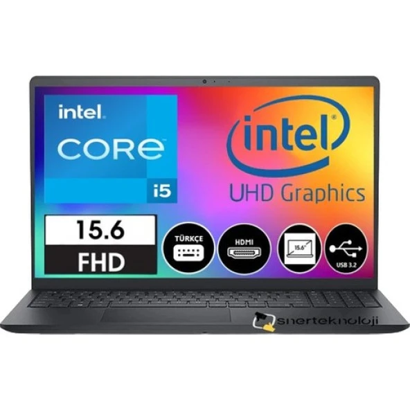 Dell Inspiron 15 3520 Intel Core I5 1235U 12.nesil 16 GB 256GB SSD 15.6 Full Hd 120HZ FreeDOS I352024052009U Çanta Hediyeli -Snertech