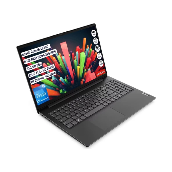 Lenovo V15 G3 82TT00A5TX I5-1235U 8gb 512GB SSD 15.6" FHD FreeDOS Taşınabilir Bilgisayar