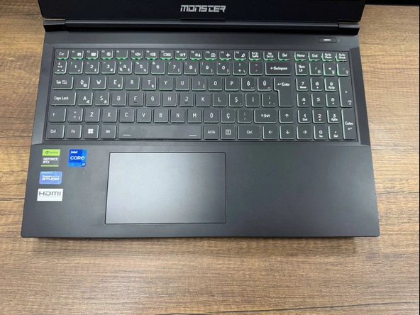 Monster Tulpar T5 V23.4.2 Intel Core I7-12700H 32GB RAM 1TB SSD W11 Rtx4060 15.6” FHD 144 Hz 8Gb95W (İki̇nci̇ El)