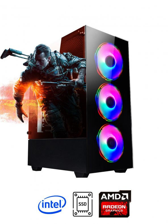 Ramtech Fullforce FF315 İ5-3470 16GB RAM 256GB SSD RX580/8GB Oyuncu Masaüstü Bi̇lgi̇sayar