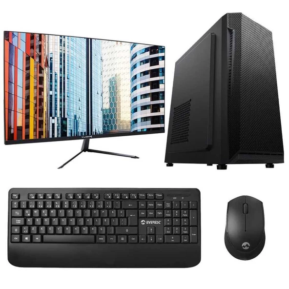 Turbox Tx924 Intel I5 650 Turbo 3.46GHz 8GB 256GB SSD 23.6 Inç Monitör Masaüstü Ofis PC Bilgisayarı