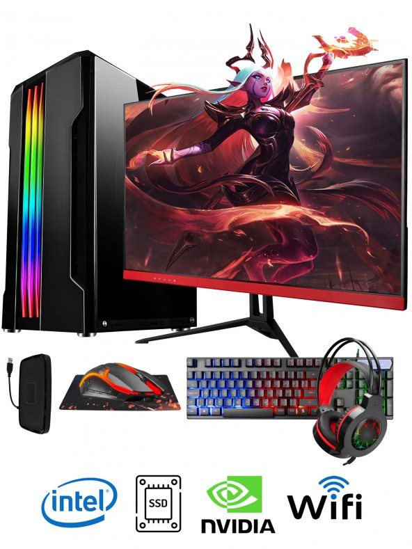 Ramtech Dg162 İ5 6500 16Gb Ram 256Gb Ssd 1Tb Hdd 4Gb Gt740 23,8" Oyuncu Masaüstü Bilgisayar
