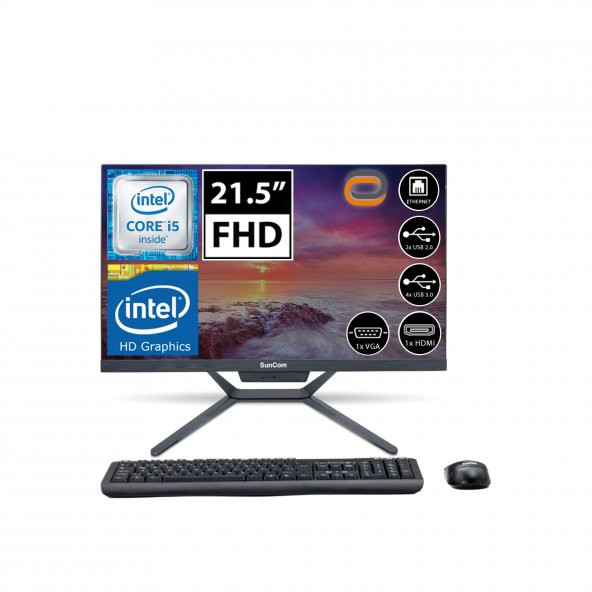 Suncom Talisman Sca-52482M21A1 I5-2400S 16GB 256SSD 21.5" Fullhd FreeDOS All in One Bilgisayar