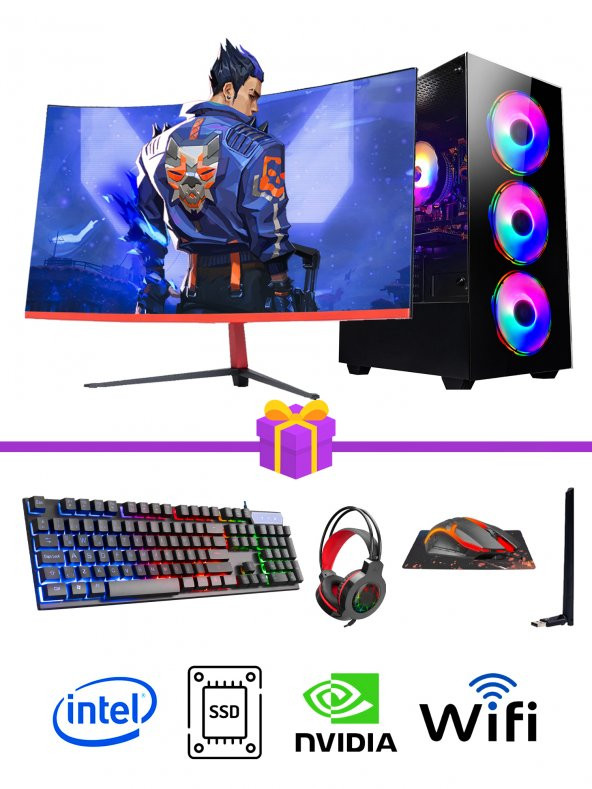 Ramtech Fullforce FF541 İ5-10400F 16GB RAM 256GB SSD 1TB HDD RTX3050/8GB 23.6CURVED Moni̇tör Oyuncu Masaüstü Bi̇lgi̇sayar