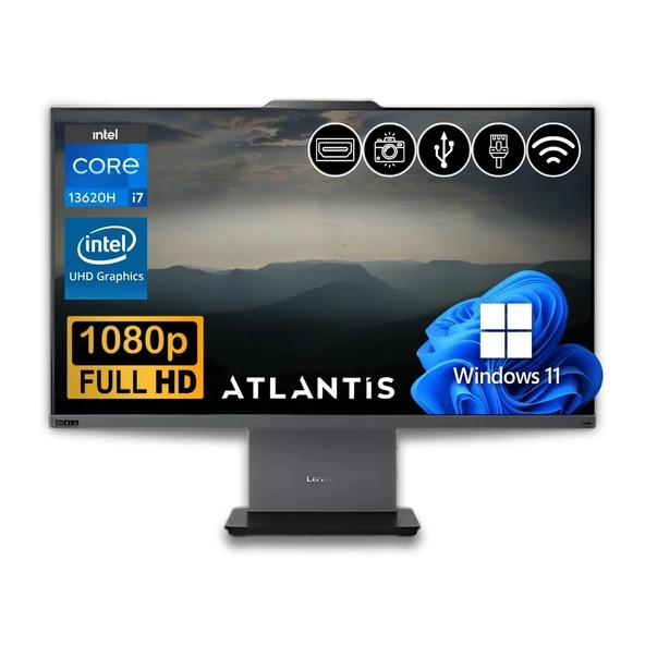 Lenovo ThinkCentre Neo 50A 24 Gen 5 i7-13620H 32GB 2TB M.2 SSD 12SC000KTR ATL29 23.8" W11Pro All In One Bilgisayar