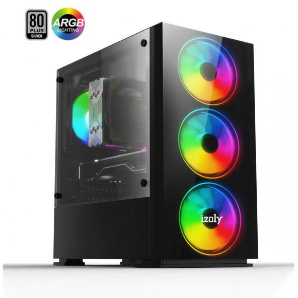İzoly Eva I5-10400F 16GB 256GB M.2 Nvme 4GB RX550 Oyuncu Masaüstü Bilgisayarı