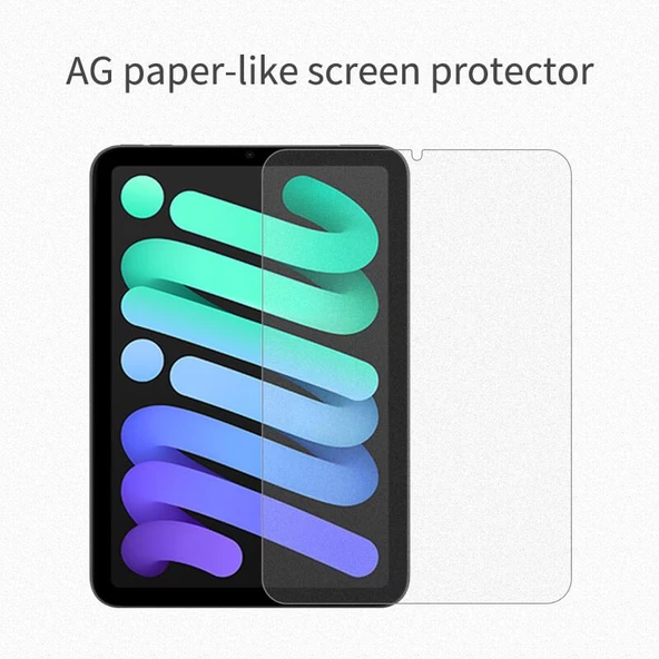 iPad Mini 7 (2024) A17 Pro İle Uyumlu Paper Like(Kağıt Hissi)9H Nano Ekran Koruyucu 8.3 İnç Mat
