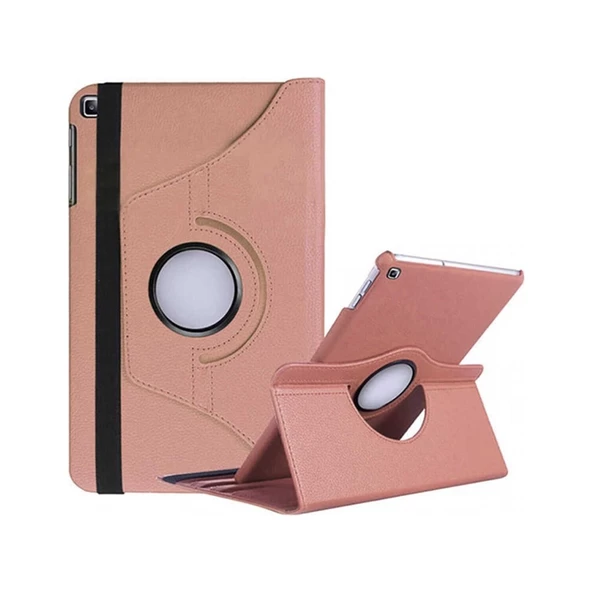 Lenovo Tab M10 Plus (Tb-X606F / TB-X606X) Uyku Modlu Kapaklı Stand Olabilen Smart Kılıf Rose Gold