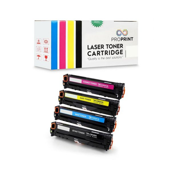 Tkprint HP 125A Muadil Toner Seti 4 Renk Cmyk CP1217