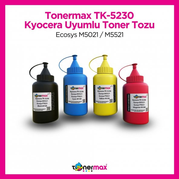Kyocera Tk-5230 Set Cmyk Toner Tozu/ Ecosys M5021 / M5521