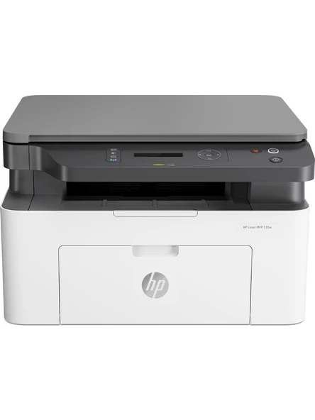 HP Laser Mfp 135w Yazıcı, Baskı, Fotokopi, Tarama, Dakikada 20 Sayfaya Kadar Siyah Beyaz, 4ZB83A