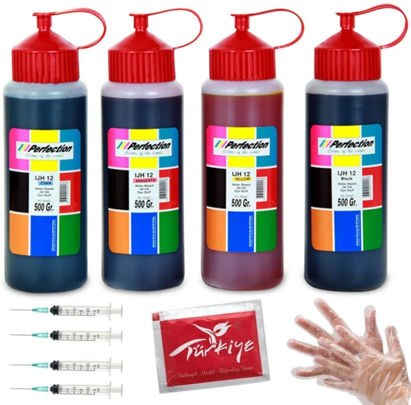 Canon G3411 İçin 4 Renk 500ml Perfection Mürekkep Tanklı Yazıcı Uyumlu Mürekkep Dolum Seti 25.000 Sf.