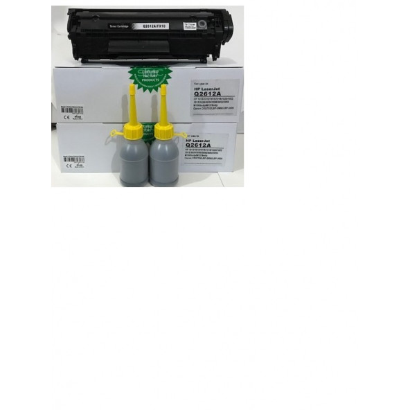 HP 12A 1010 Kolay Dolan 2 Li Toner