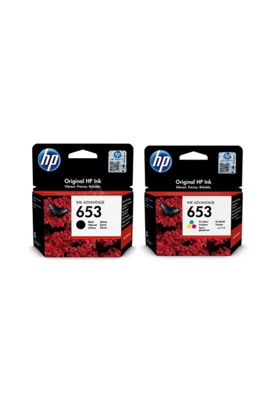 HP 653 3ym75ae / 3ym74ae Avantaj Paket Orjinal Kartuş / Deskjet 6075 / 6475