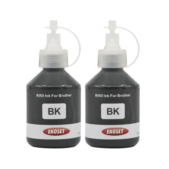 Ekoset Brother Dcp-T500W Uyumlu Siyah Mürekkep 2 Adet 100 Ml