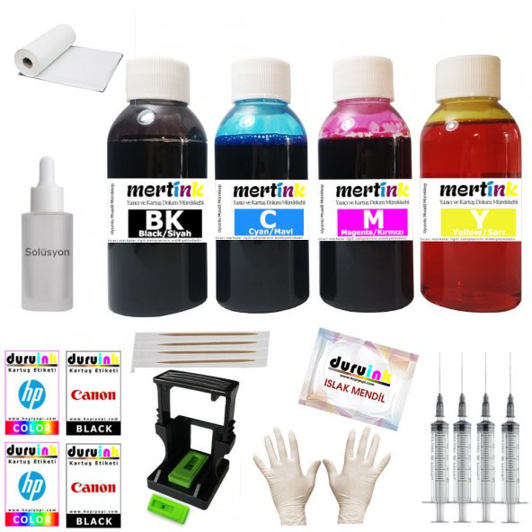 HP Deskjet 2710/2720 Yazici Uyumlu 305 Kartuş Dolum Seti̇ 4X100ML Mürekkep