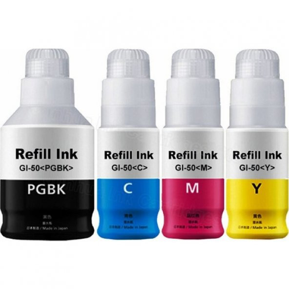 Photo Print Canon Pixma G3420 (Yeni Seri) 4 Renk Mürekkep Seti - Renkli