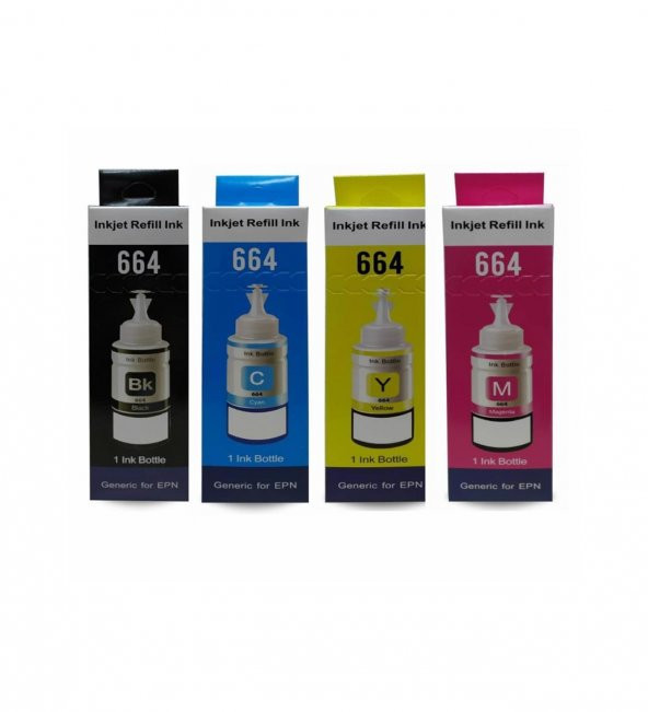 Epson T664 Mürekkep Seti 4x70ml. 4 Renk Seti