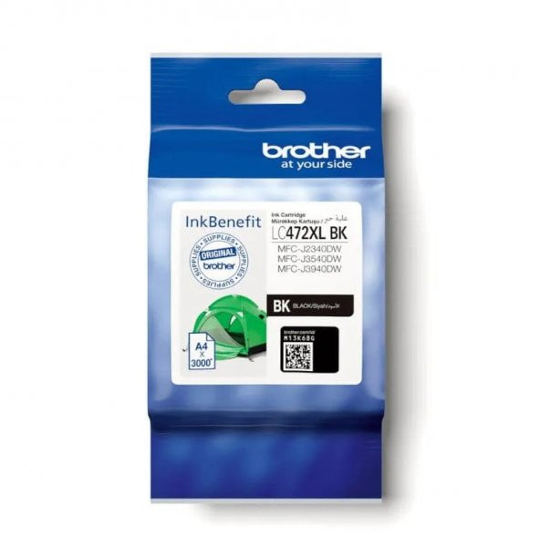 Brother LC472XL Orjinal Kartuş Siyah / Mfc-J2340 / Mfc-J3540/ Mfc-J3940
