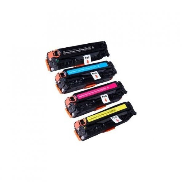 Photo Print HP CB540A-CB543A Uyumlu 4 Renk Muadil Toner CP1215/1515/CM1312 (125A)