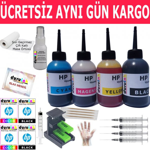 HP C4650 C4670 C4680 (300) Kartuş Mürekkep Dolum Seti̇ 4X100ML Renk Non Oem
