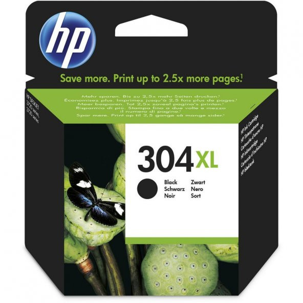 HP 304XL N9K08AE / Deskjet 2600/2620/2630 /3720 / 3730 / 3732 Siyah Orjinal Kartuş