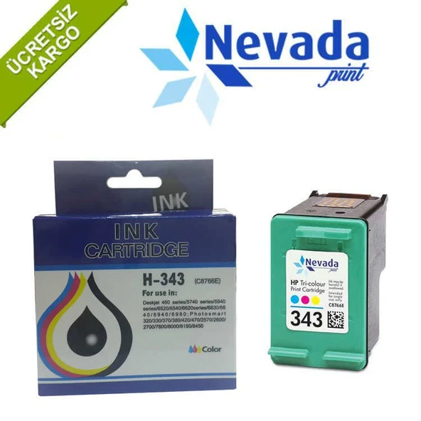 HP 343 Renkli Kartuş Muadil İthal HP C8766E