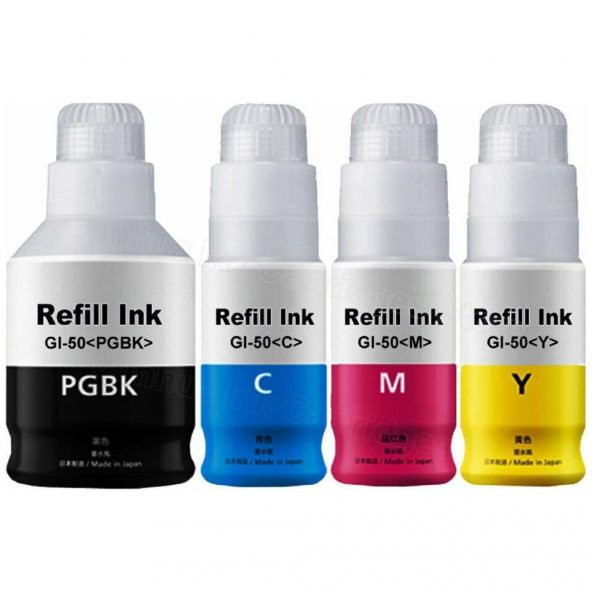 Photo Print Canon Pixma G3460 (Yeni Seri) 4 Renk Mürekkep Seti - Renkli