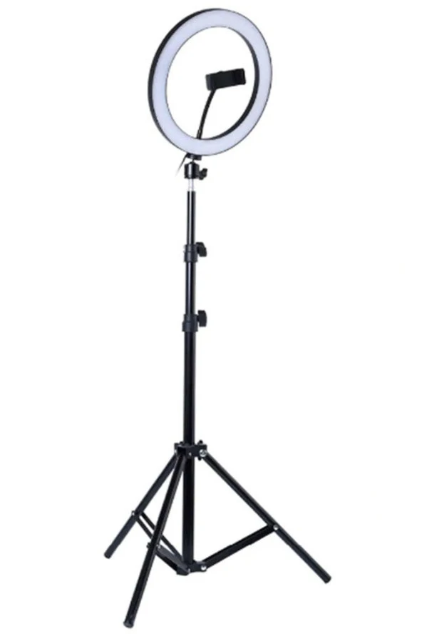 Youtuber LED Selfie Işığı Telefon Tutuculu Tripod 14 Inç 2.1 M