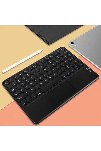 Pazariz Taşınabilir Ios, Android, Windows Uyumlu (Bilgisayar, Tablet, Telefon) Touchpad Kablosuz Q K